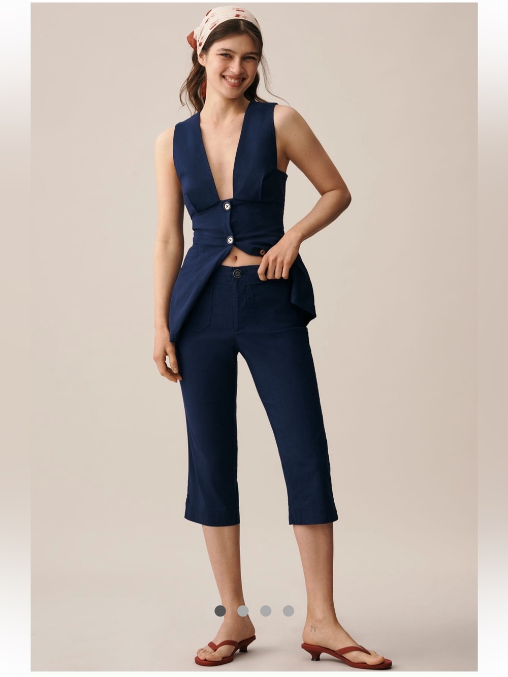NWT Maeve Linen Blend Capri Pants